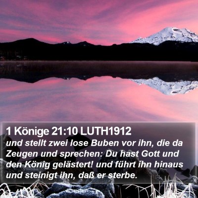 1 Könige 21:10 LUTH1912 Bible Verse Image