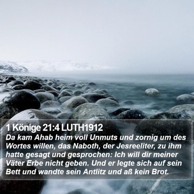 1 Könige 21:4 LUTH1912 Bible Verse Image