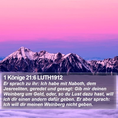 1 Könige 21:6 LUTH1912 Bible Verse Image
