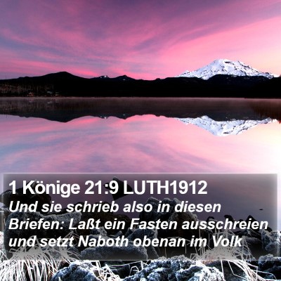 1 Könige 21:9 LUTH1912 Bible Verse Image