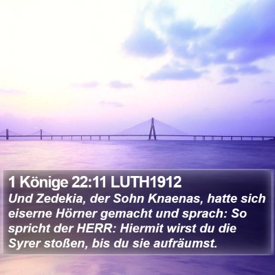 1 Könige 22:11 LUTH1912 Bible Verse Image