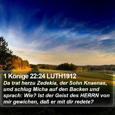 1 Könige 22:24 LUTH1912 Bible Verse Image
