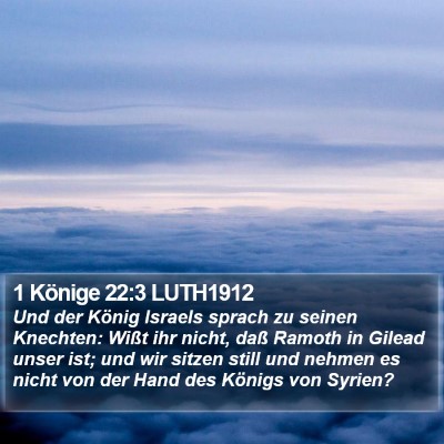 1 Könige 22:3 LUTH1912 Bible Verse Image