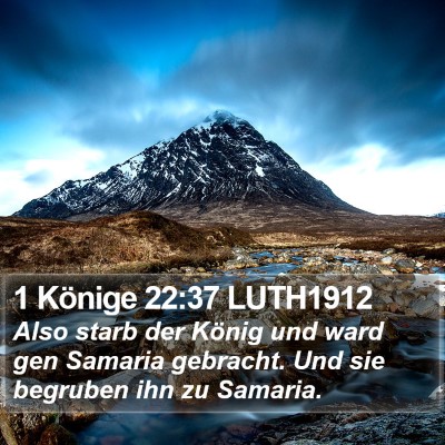 1 Könige 22:37 LUTH1912 Bible Verse Image