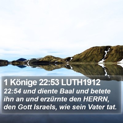 1 Könige 22:53 LUTH1912 Bible Verse Image