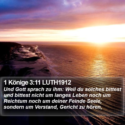 1 Könige 3:11 LUTH1912 Bible Verse Image