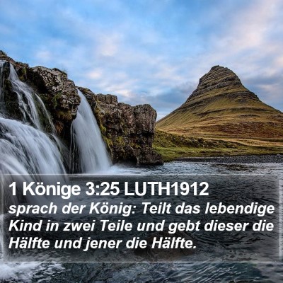 1 Könige 3:25 LUTH1912 Bible Verse Image