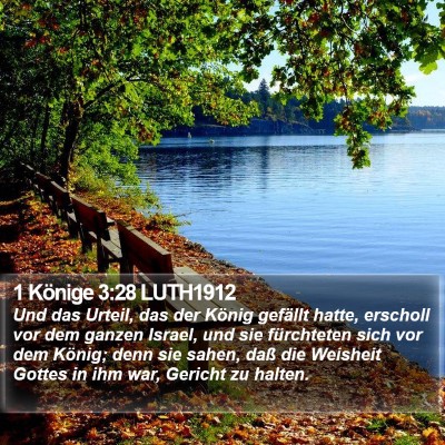 1 Könige 3:28 LUTH1912 Bible Verse Image