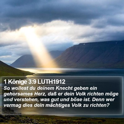 1 Könige 3:9 LUTH1912 Bible Verse Image