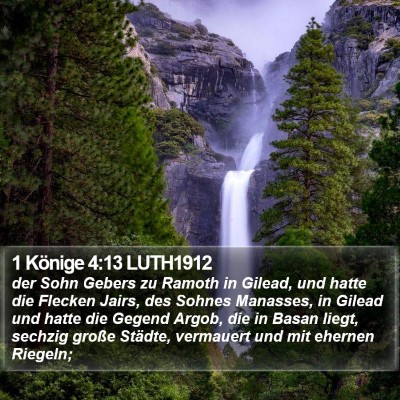 1 Könige 4:13 LUTH1912 Bible Verse Image