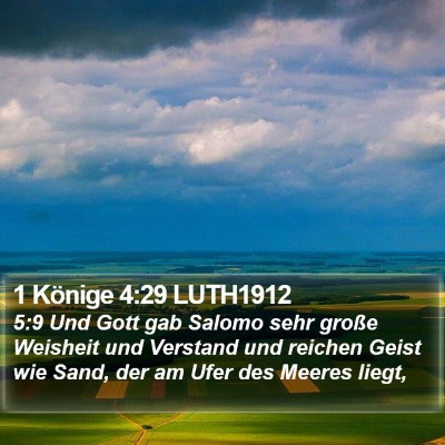 1 Könige 4:29 LUTH1912 Bible Verse Image