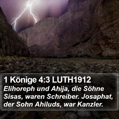 1 Könige 4:3 LUTH1912 Bible Verse Image