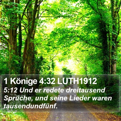 1 Könige 4:32 LUTH1912 Bible Verse Image