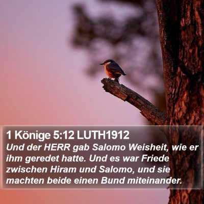 1 Könige 5:12 LUTH1912 Bible Verse Image