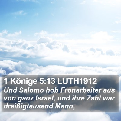 1 Könige 5:13 LUTH1912 Bible Verse Image