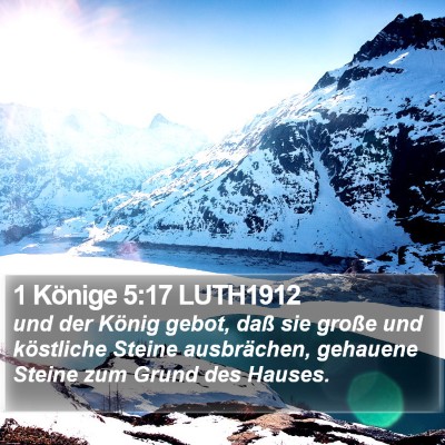 1 Könige 5:17 LUTH1912 Bible Verse Image
