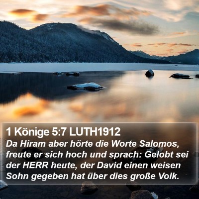 1 Könige 5:7 LUTH1912 Bible Verse Image