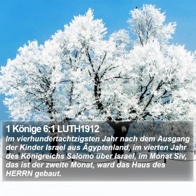 1 Könige 6:1 LUTH1912 Bible Verse Image
