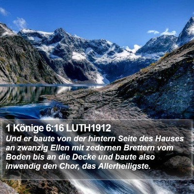 1 Könige 6:16 LUTH1912 Bible Verse Image