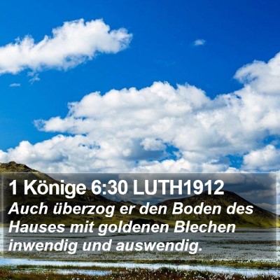 1 Könige 6:30 LUTH1912 Bible Verse Image