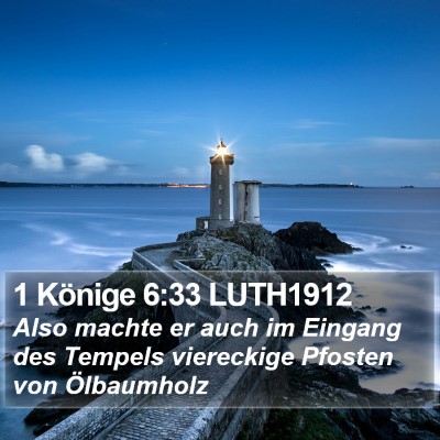 1 Könige 6:33 LUTH1912 Bible Verse Image