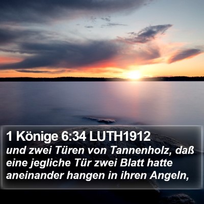 1 Könige 6:34 LUTH1912 Bible Verse Image