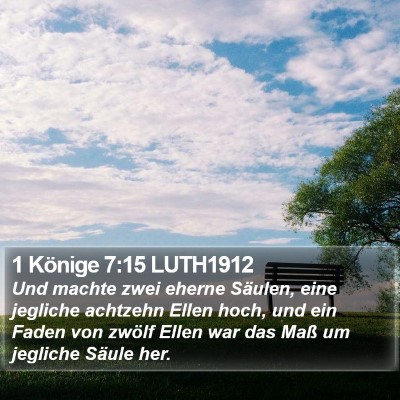 1 Könige 7:15 LUTH1912 Bible Verse Image