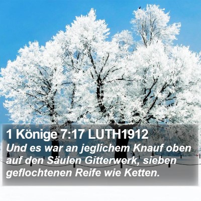 1 Könige 7:17 LUTH1912 Bible Verse Image