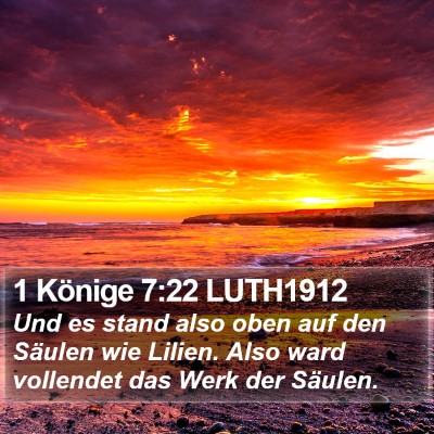 1 Könige 7:22 LUTH1912 Bible Verse Image