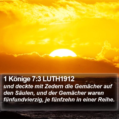 1 Könige 7:3 LUTH1912 Bible Verse Image