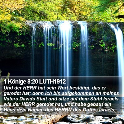 1 Könige 8:20 LUTH1912 Bible Verse Image