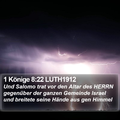 1 Könige 8:22 LUTH1912 Bible Verse Image