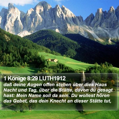 1 Könige 8:29 LUTH1912 Bible Verse Image