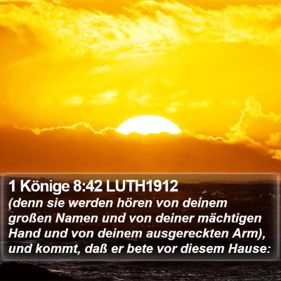 1 Könige 8:42 LUTH1912 Bible Verse Image