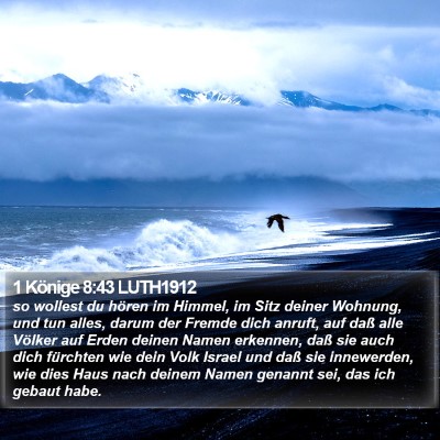 1 Könige 8:43 LUTH1912 Bible Verse Image