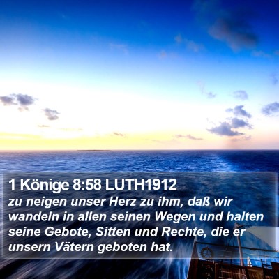 1 Könige 8:58 LUTH1912 Bible Verse Image