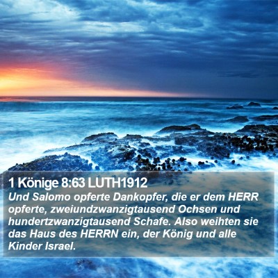 1 Könige 8:63 LUTH1912 Bible Verse Image