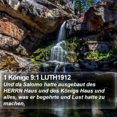 1 Könige 9:1 LUTH1912 Bible Verse Image