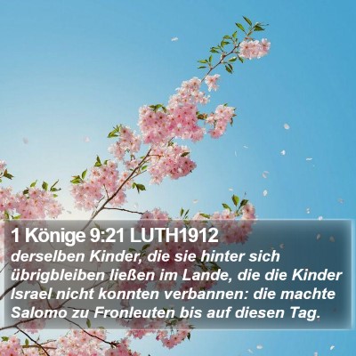 1 Könige 9:21 LUTH1912 Bible Verse Image
