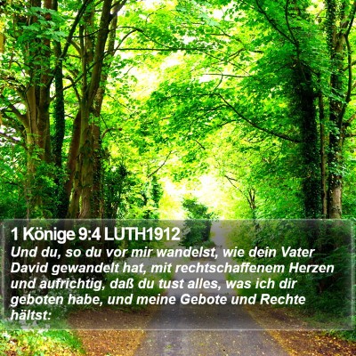 1 Könige 9:4 LUTH1912 Bible Verse Image