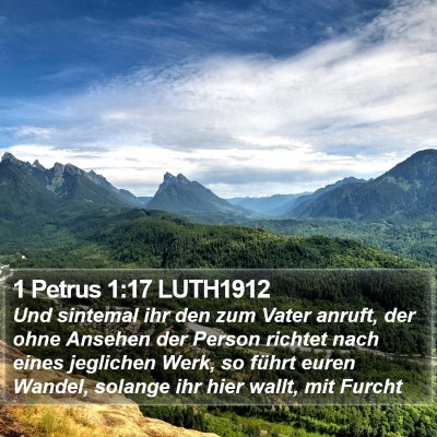 1 Petrus 1:17 LUTH1912 Bible Verse Image
