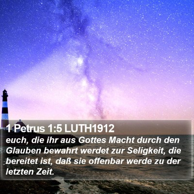 1 Petrus 1:5 LUTH1912 Bible Verse Image