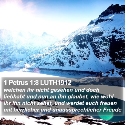 1 Petrus 1:8 LUTH1912 Bible Verse Image