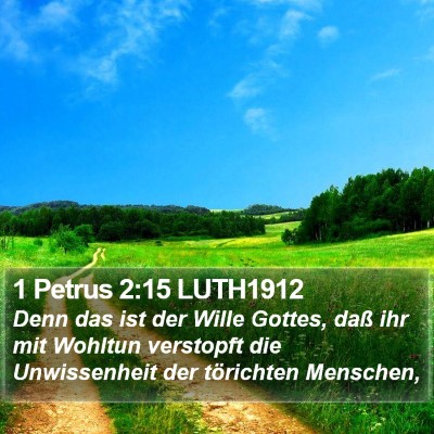 1 Petrus 2:15 LUTH1912 Bible Verse Image