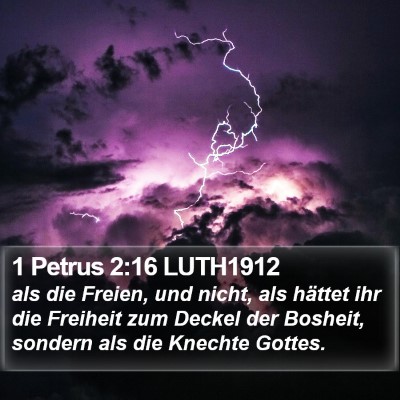 1 Petrus 2:16 LUTH1912 Bible Verse Image