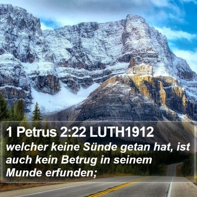 1 Petrus 2:22 LUTH1912 Bible Verse Image