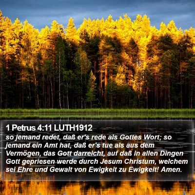 1 Petrus 4:11 LUTH1912 Bible Verse Image