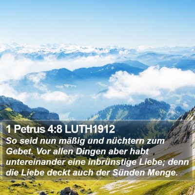 1 Petrus 4:8 LUTH1912 Bible Verse Image