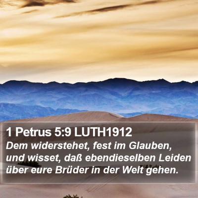 1 Petrus 5:9 LUTH1912 Bible Verse Image