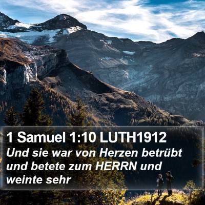 1 Samuel 1:10 LUTH1912 Bible Verse Image